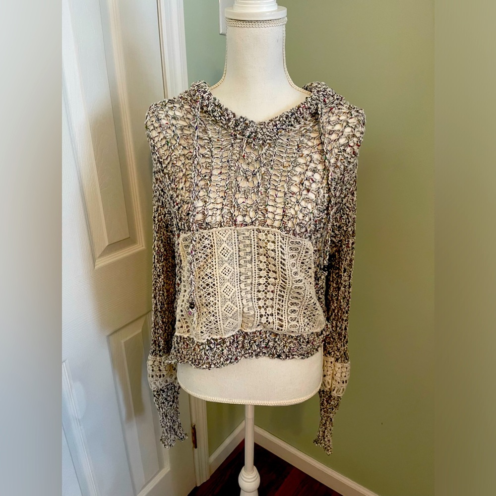 Crocheted Hooded Sweater